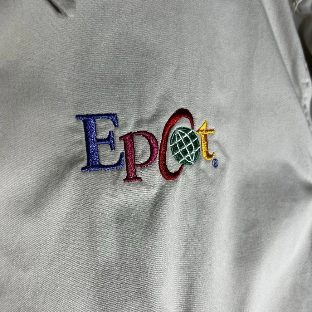 Epcot Disney Cast Member Uniform Shirt Large Vintage Jonathan Corey Workwear - Picture 4 of 10